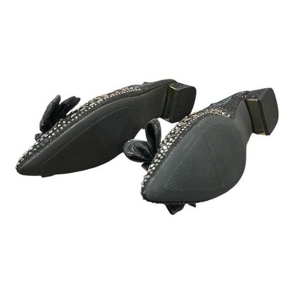 Sondilla Women’s Rhinestone Pointed Toe Flats with Bow – Size 38 (US W 7.5-8) - Picture 4 of 7